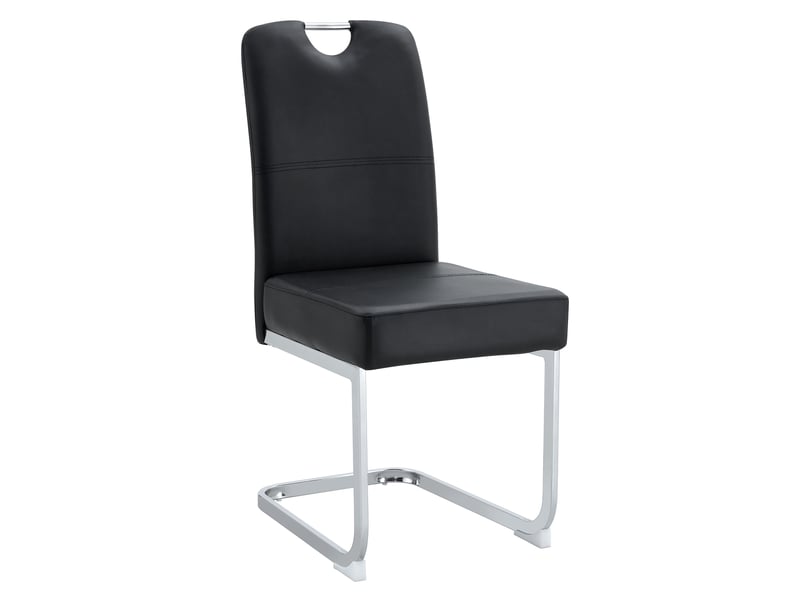  Chaise de salle à manger 87x47x51 cm – noire – lot de 2 – assise à ressorts et design ergonomique  - Conforama A