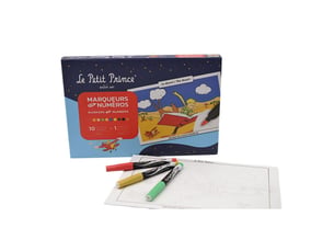 Marqueurs chiffres par numeros 10 feutres a pointe pinceau le petit prince desert