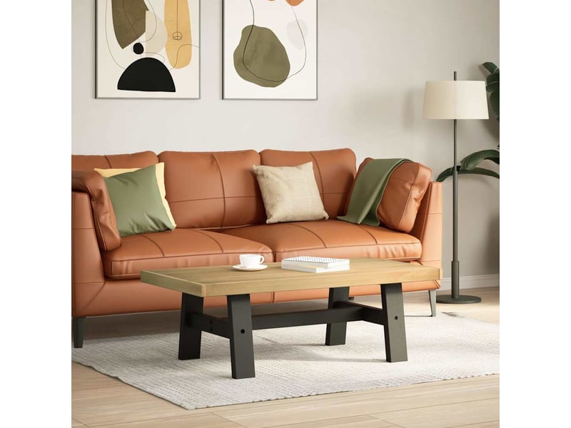  Table basse - table de salon - table à thé noain pieds en forme de a 120x60x40 cm massif pin  - Conforama B