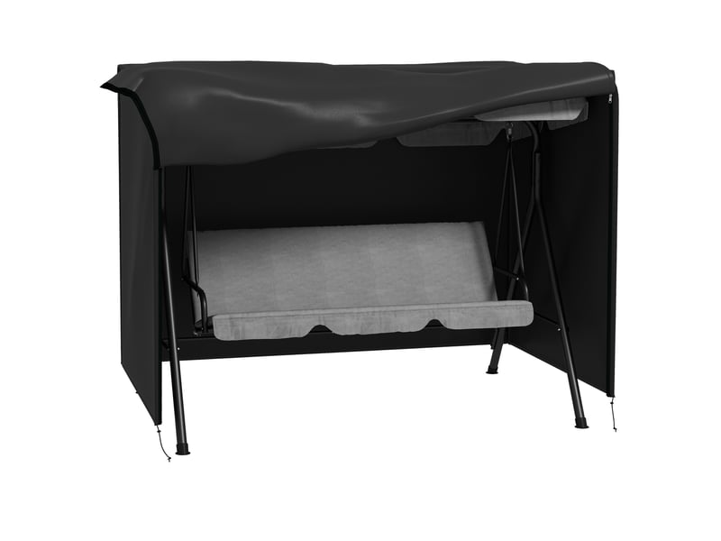  Housse de protection pour balançoire 3 places 205 x 124 x 164 cm – noire – déperlante et anti-uv  - Conforama E