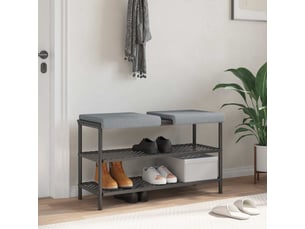 Lot de 2 coussins de banc, coussins d'assise, coussins pour chaisecanapé tissu gris clair profondeur 35 cm cf52507