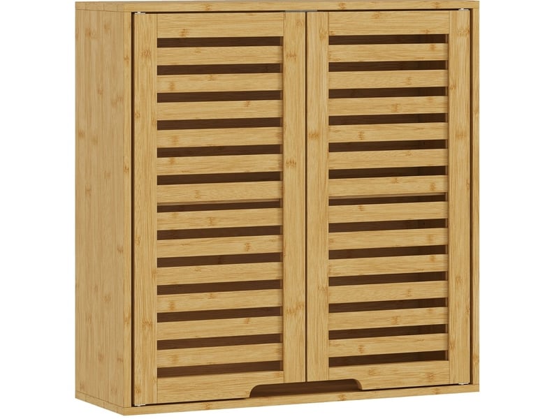  Armoire de salle de bain murale à portes persiennées 60 cm homvra  - Conforama A