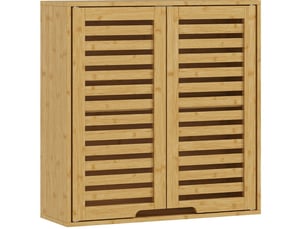 Armoire de salle de bain murale à portes persiennées 60 cm homvra