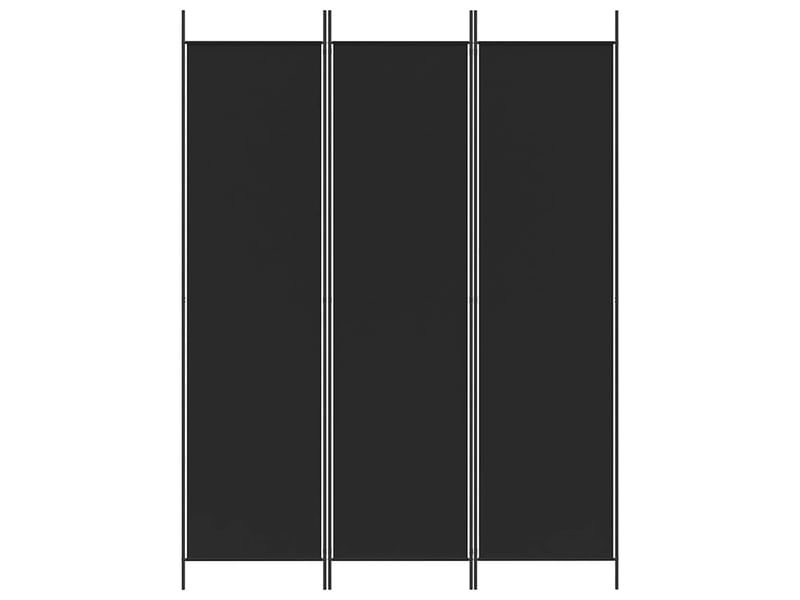  Paravent | cloison de séparation 3 panneaux noir 150x200 cm tissu  - Conforama C