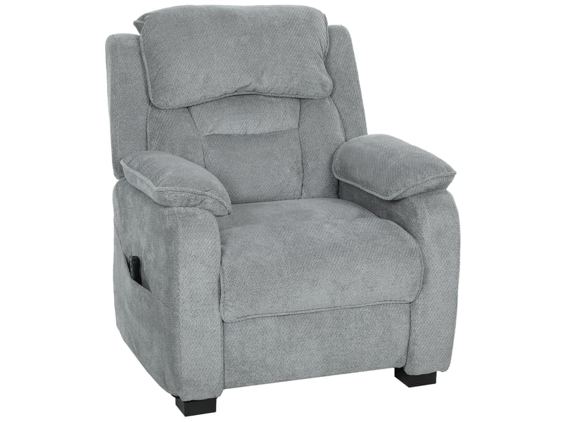  Fauteuil relax électrique fauteuil inclinable port usb repose-pieds poches latérales télécommande 86x90x103cm gris clair  - Conforama B