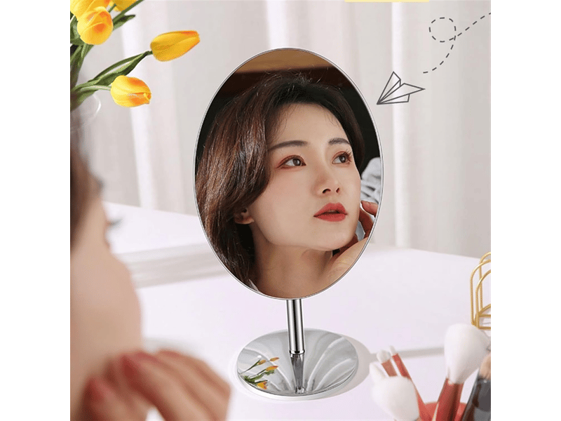  Miroir de coiffeuse, miroir de maquillage de bureau, miroir d'essai pour bijouteriemagasin de soins de la peau (argenté)  - Conforama E
