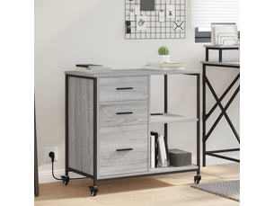 Commode 1 tiroir(s) <strong></strong> <strong></strong> coloris gris largeur 76 cm