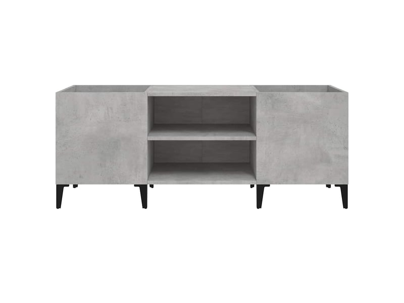  Armoire à disques, armoire de rangement gris béton 121x38x48 cm bois d'ingénierie  - Conforama D
