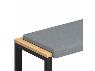 Coussin de banc, coussin d'assise, coussin de canapé tissu gris clair profondeur 35 cm cf53796