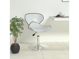Tabouret de bar, chaise de bar blanc similicuir shl12987