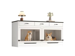 Console 3 tiroir(s) coloris bicolore HAVRYA - longueur 164 cm - 164 cm