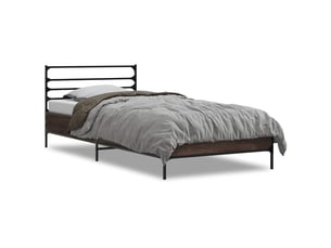 Lit simple 100x200 cm    coloris marron