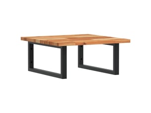 Étagère de vasque murale acier et bois massif d'acacia shl9021