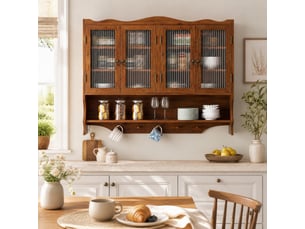 Vitrine coloris marron 3 étagère(s) HAUSS SPOLE  - 100 cmx80 cm