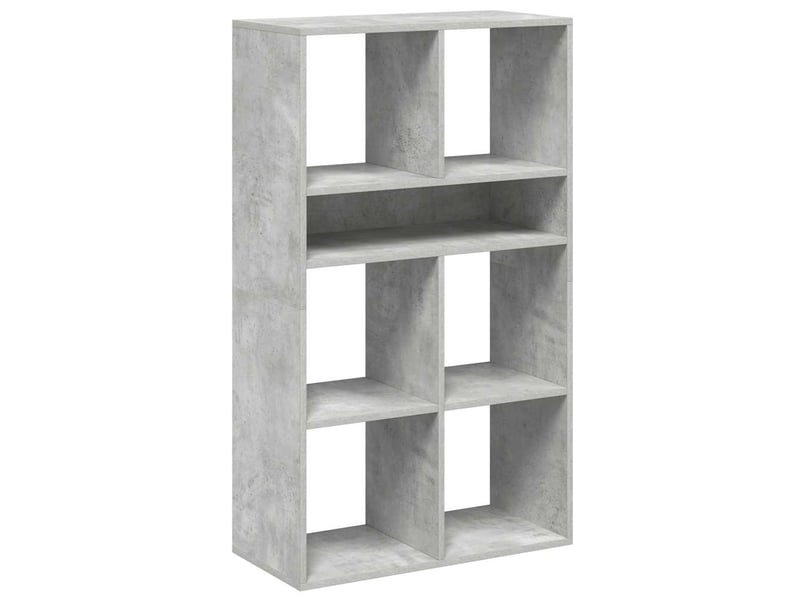  Bibliothèque, meuble de rangement salon gris béton 66x31x112 cm bois d'ingénierie  - Conforama A