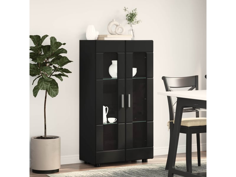 Buffet - bahut - meuble de rangement florin 55,5 x 29 x 100 cm noir bois d'ingénierie  - Conforama D