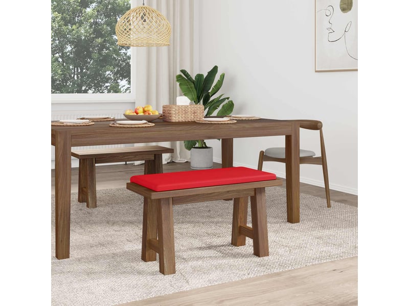  Coussin de banc, coussin d'assise, coussin de canapé simili cuir rouge profondeur 35 cm cf52933  - Conforama C
