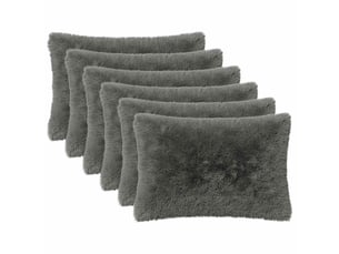 Lot de 6 coussins avec oreiller, coussins décoratifs heerlen vert clair fleece pv cf50918