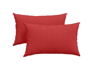 Lot de 2 coussins de canapé, coussins décoratifs tissu rouge 50 x 30 cm cf58943