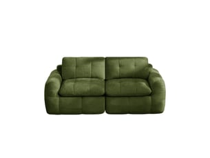Canapé 2 places - 194 x 97 x 68 cm - canapé modulable en chenille avec assise profonde et coussins - vert