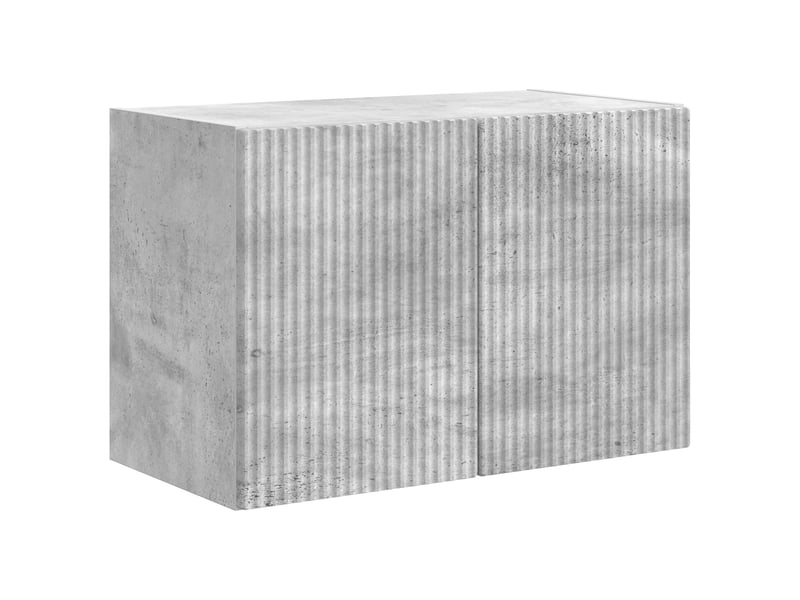  Meuble tv - banc tv - meuble de rangement mural 59,5 x 31 x 40 cm gris béton bois d'ingénierie  - Conforama A