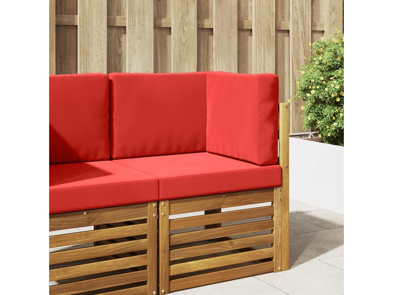 Coussin de canapé d'extérieur, coussin de chaise polyester rouge 60 x 60 cm cf54150 - Conforama B