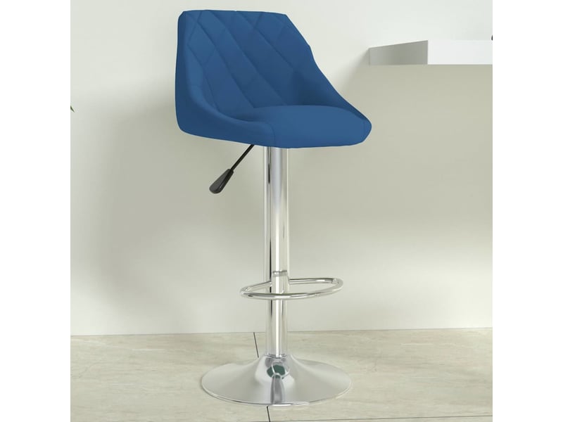  Tabouret de bar, chaise de bar bleu velours shl73155  - Conforama B