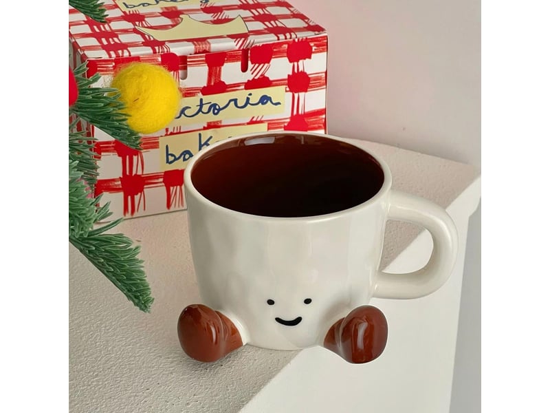  Mug en céramique avec pieds, marron, 300 à 400 ml  - Conforama C