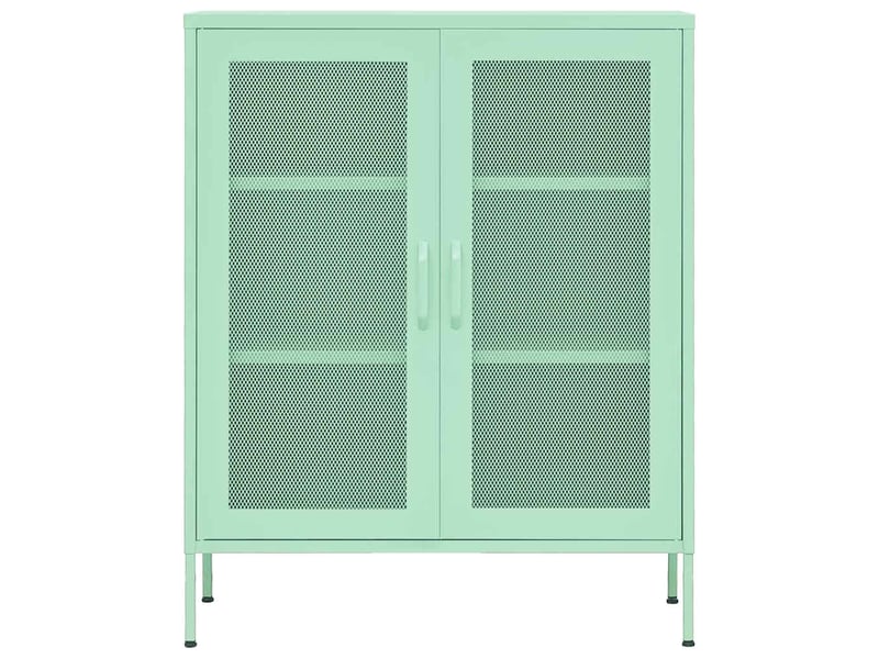  Armoire de rangement, rangement bureau vert menthe 80x35x101,5 cm acier shl8960  - Conforama C