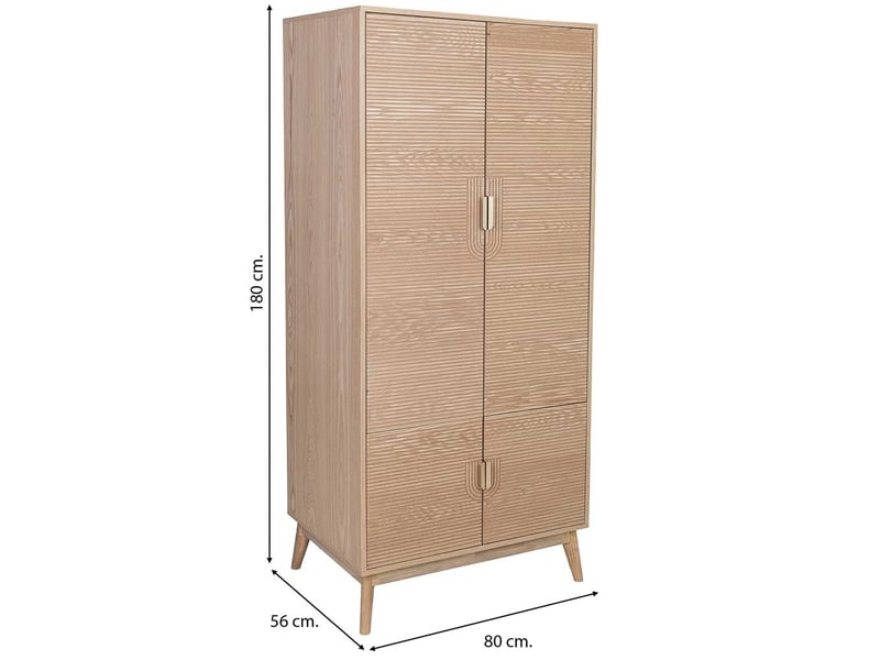  Armoire en bois marron 80 x 56 x 180 cm (h)  - Conforama D