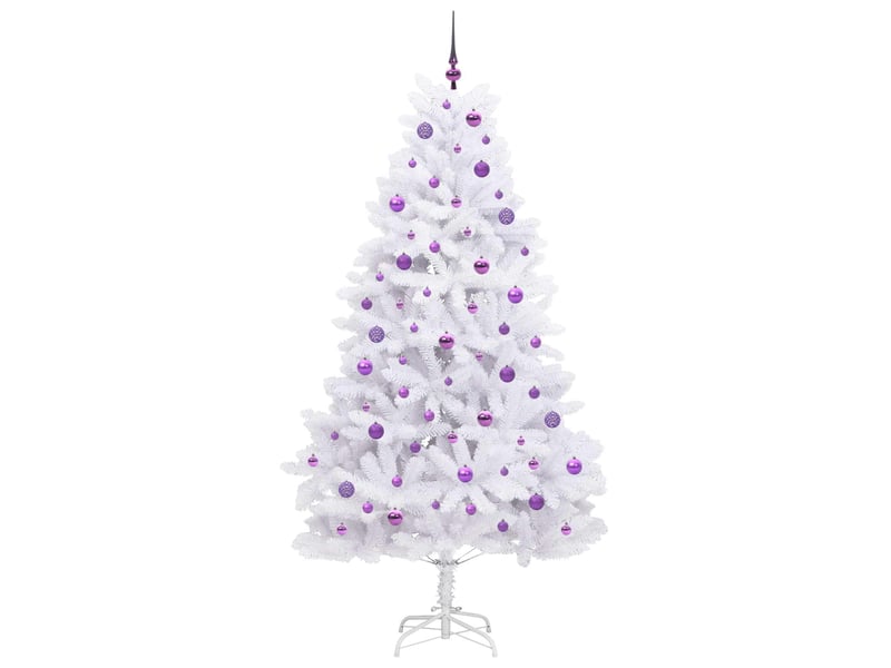 Sapin de noël, arbre de noël artificiel à branches articulées blanc 210 cm shl2956 - Conforama D