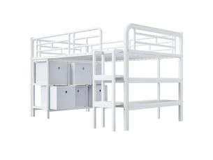 Lit mezzanine 90x200 cm SOGEU coloris blanc