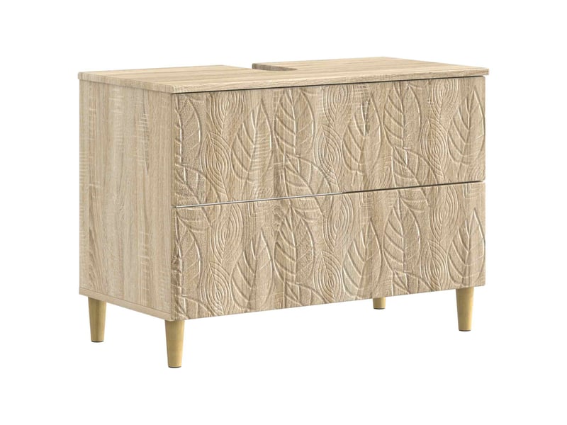  Meuble sous lavabo de salle de bain delft chêne sonoma cf64859  - Conforama A