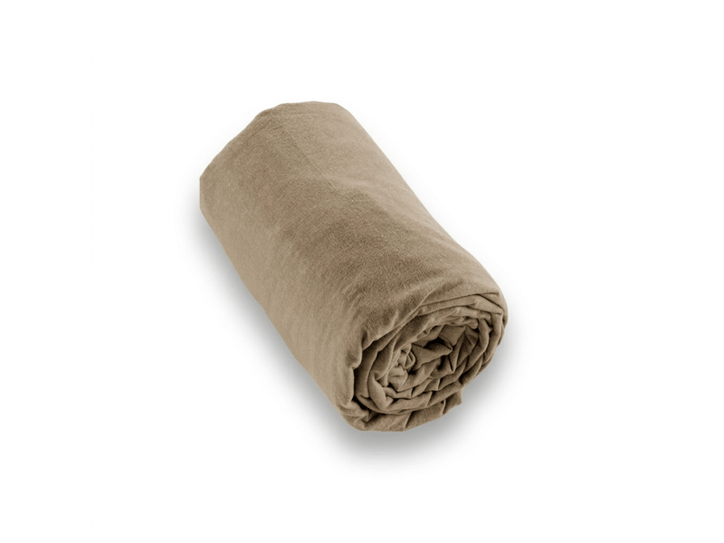 Drap housse 140x190+30 cm flanelle de coton jasmine ficelle PD24860 - Conforama B