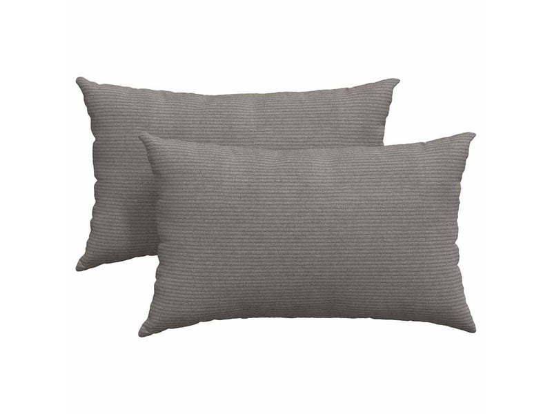 Lot de 2 coussins de canapé, coussins décoratifs gris clair 50 x 30 cm cf59067 - Conforama A