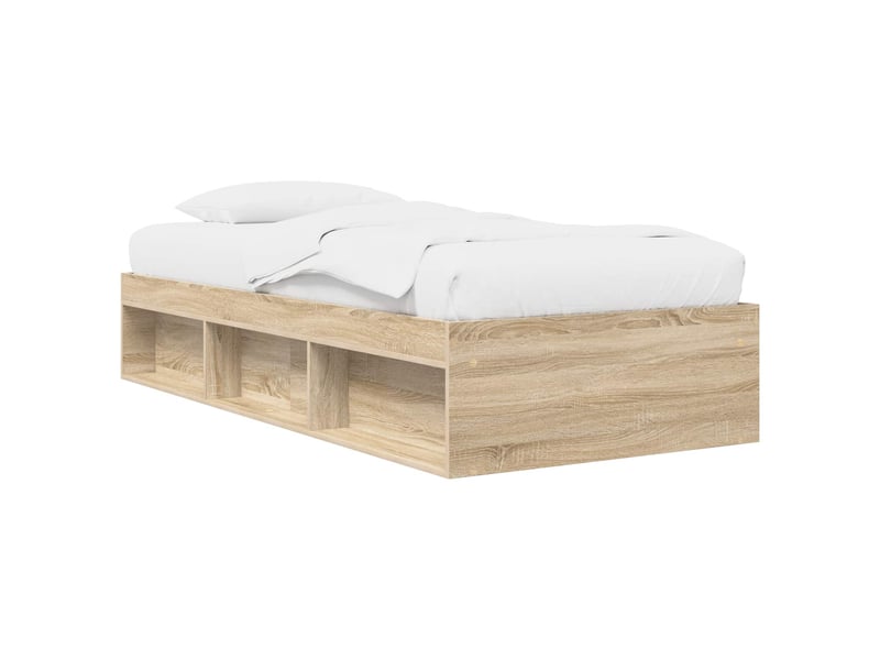 Lit simple- lit adulte - cadre de lit avec rangement chêne sonoma 80 x 200 cm - Conforama A