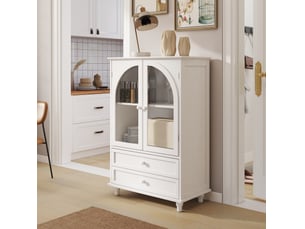 Buffet 2 porte(s)  2 tiroir(s) <strong>REDOM</strong> <strong></strong> - 71 cm coloris blanc 