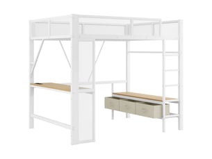 Lit simple 140x200 cm    coloris blanc