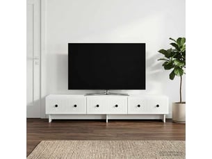 Meuble tv coloris blanc 147 cm <strong></strong>  <strong></strong>