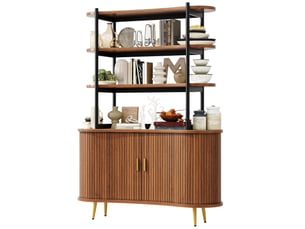 Buffet 2 porte(s) 0 tiroir(s) <strong>FLORAGRACE</strong> <strong></strong> - 120 cm coloris bois foncé