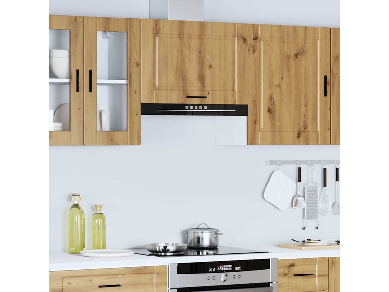  Armoire murale de cuisine porto chêne artisanal bois ingénierie shl2198  - Conforama D