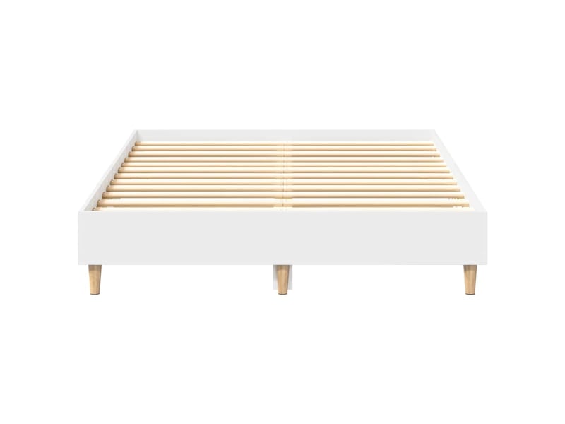  Lit double- lit adulte -  cadre de lit sans matelas blanc 120x190 cm bois d'ingénierie  - Conforama D