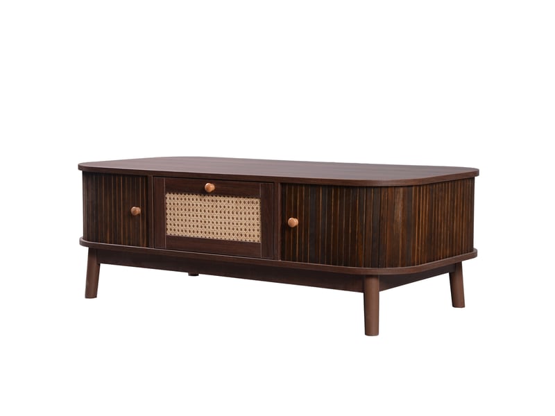  Table basse 100 cm marron avec 1 tiroir,naturel table basse naturel - Conforama E
