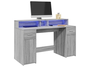 Bureau gaming   140 cm coloris gris