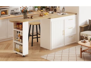 Bar coloris blanc <strong>DESMIU</strong> <strong></strong> - 128 cm