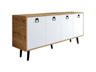Buffet 4 porte(s)  0 tiroir(s) HANAH HOME  - 180 cm coloris blanc 