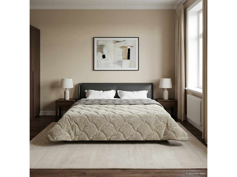  Duvet d'hiver - couette 200 x 240 cm hiver - couette gris clair respirant  - Conforama B