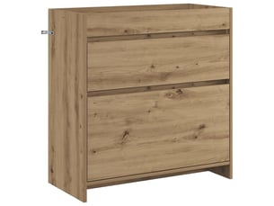 Meuble sous lavabo de salle de bain, commode chêne artisanal shl546
