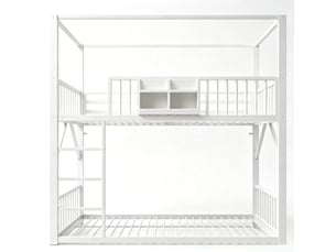 Lit superposé 90x200 cm <strong>SWEIKO</strong>  <strong></strong> coloris blanc