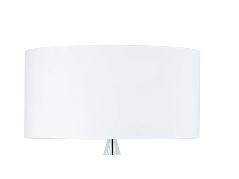  Lampadaire tissu cylindre pagoda blanc d60 cm 51247 - Conforama C